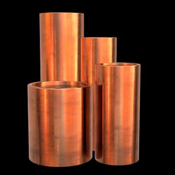 Copper pipes or tubes 스톡 일러스트