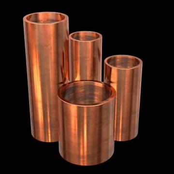 Copper pipes or tubes Ilustración de archivo