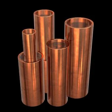 Copper pipes or tubes Ilustración de archivo