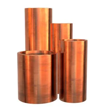 Copper pipes or tubes Ilustración de archivo