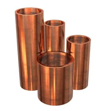 Copper pipes or tubes Ilustración de archivo