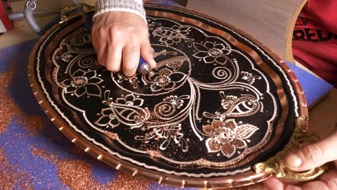 Copper Processing Art Stock Footage 330781219