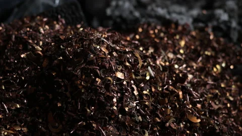 Copper processing, Metal scrap, Manufacturing plant Video stock 236057775