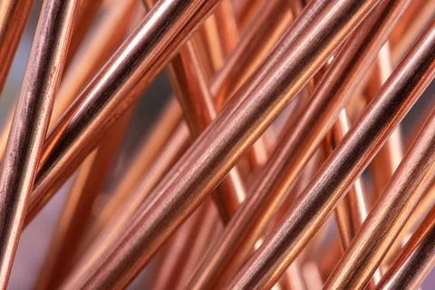 Copper Rod Close-up Foto stock
