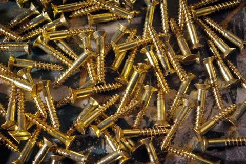 Copper Screws Stock Photos