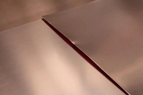 Copper Sheet Metal Close-up Stock Photos