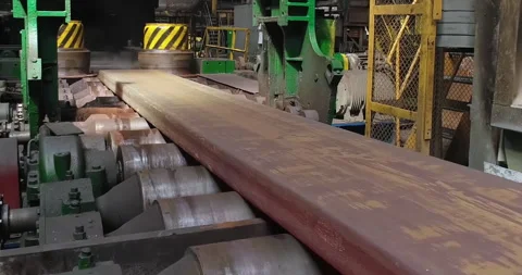 Copper sheet processing using modern industrial cooling equipment at the factory Stock Footage 278183719