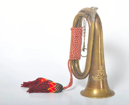 Copper signal bugle Stock Photos