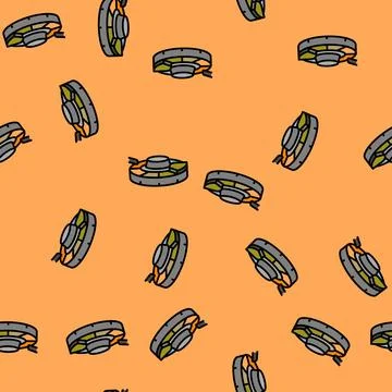 Copper smelter cast anodes vector seamless pattern Stock Illustration