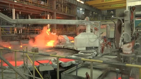 Copper smelter Stock Footage 297085368