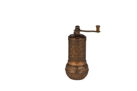 Copper spice mill imitation of the old masters. Stock Photos