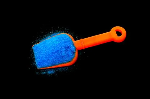 Copper sulfate on a black background Stock Photos