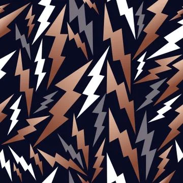 Copper thunder seamless pattern background Stock Illustration
