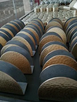 The copper tissue holder on the table Foto stock