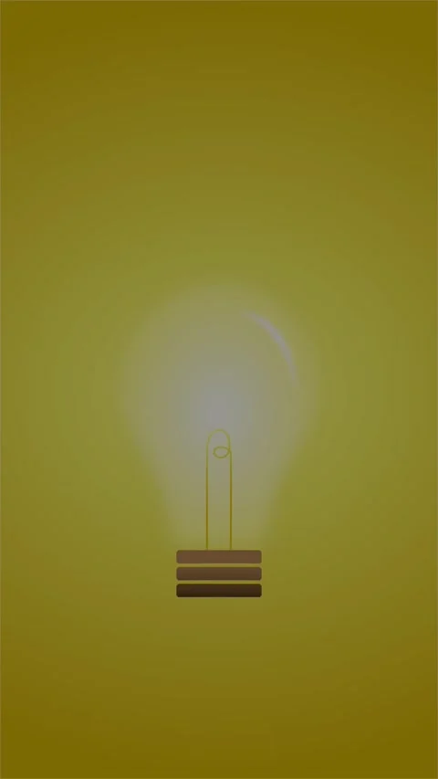 Copper Toned Light Bulb Turning On and Off Stock Footage 282471901