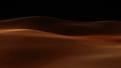 Copper wave field flowing smoothly on black background, abstract bronze digital Vídeo Stock 347364408
