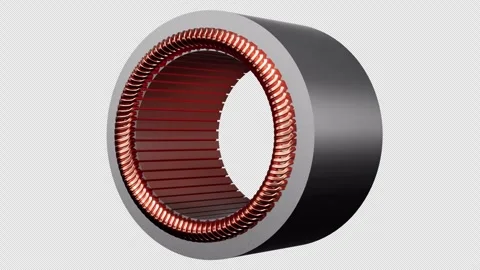 Copper Winding Coil on Alpha Loop Video stock 265246868