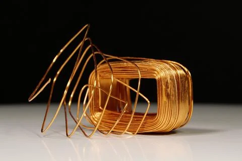 Copper windings different sizes from electric current transformers Photos