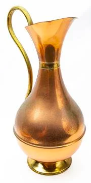 Copper wine pitcher Stock Photos