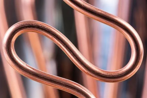 Copper Wire with Blurred Background Stock Photos