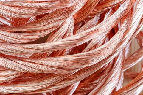 Copper wire close-up Stock Photos