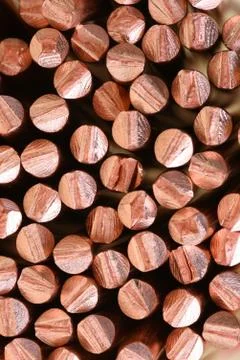 Copper wire close-up Stock Photos