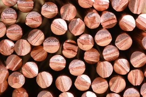 Copper wire close-up Stock Photos