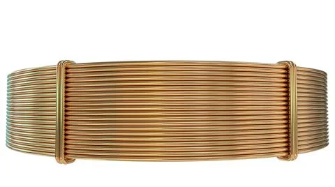 Copper wire coil - isolated cg industrial 3D rendering Stock Illustration