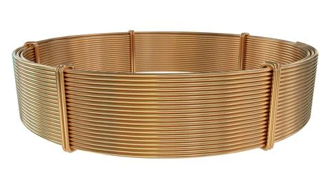 Copper wire coil. isolated cg industrial 3D illustration Stock Illustration