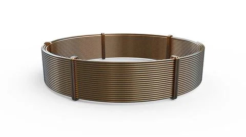 Copper wire coil, isolated cgi industrial 3D illustration Stock Illustration