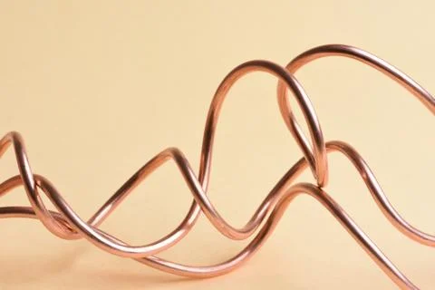 Copper wire, concept of industry development Stock Photos