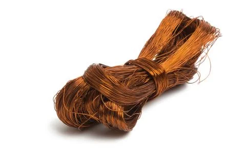 Copper wire isolated Stock Photos