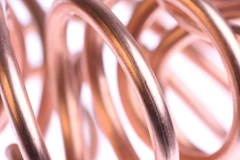 Copper wire isolated on white background Stock-Fotos