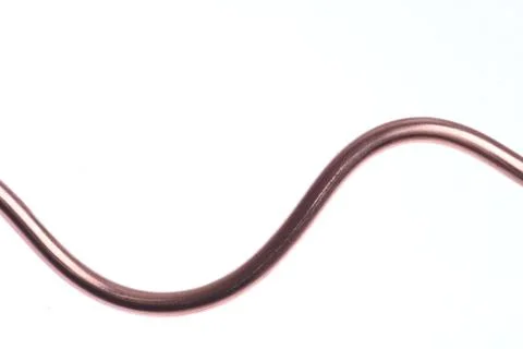 Copper wire isolated on white Foto stock