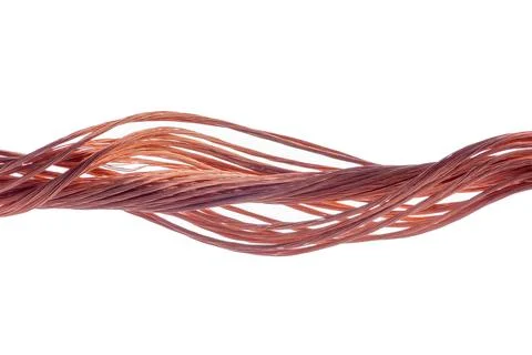 Copper wire isolated on white Stock Photos
