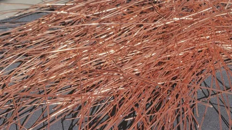 Copper wire for processing. Stock Footage 76432681