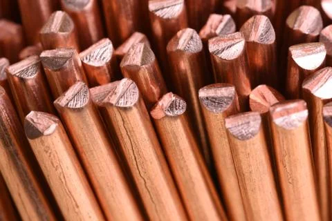 Copper wire raw materials and metals industry Stock-Fotos