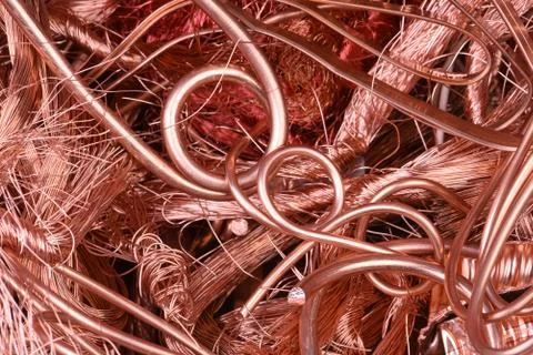 Copper wire raw materials Stock Photos