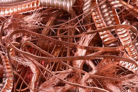 Copper wire raw materials Stock Photos
