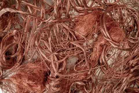 Copper wire raw materials Stock-Fotos