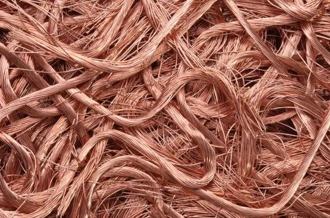 Copper wire recyclable materials Stock Photos