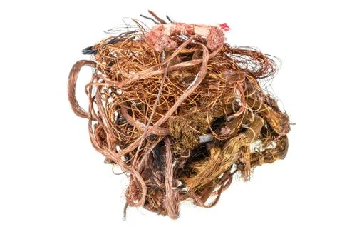 Copper wire recyclable materials Stock Photos