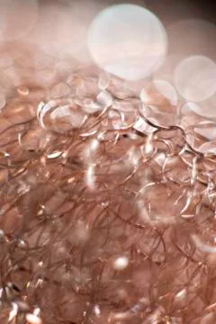 Copper wire rings close up Stock Photos