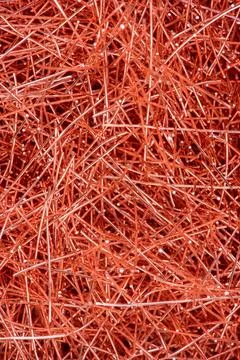 Copper wire scrap raw material Foto stock
