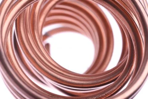 Copper Wire with Selective Focus Stock Photos