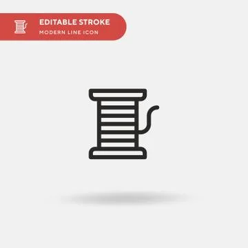 Copper Wire Simple vector icon. Illustration symbol design template for web m Stock Illustration