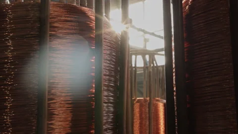 Copper wiring, Wire specifications, Manufacturing equipment 库存影片 276617231