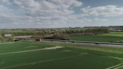 Copter Autobahn dolly right Stock Footage 240642788