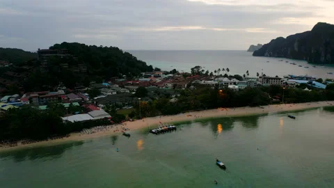 Copter descent to the coast Stock Footage 232719863