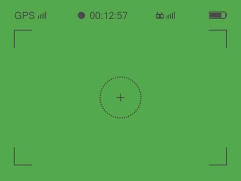 Copter frame viewfinder template. Trendy focusing digital display screen with Stock Illustration